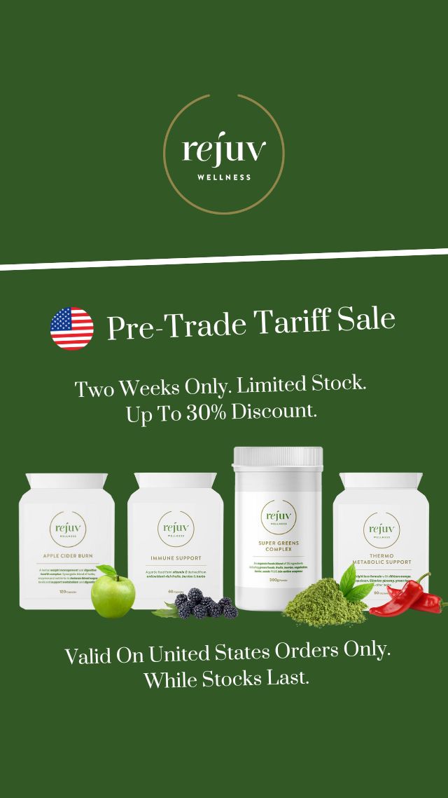 Pre-Trade Tariff Sale Save More Than 30% on Rejuv Wellness Supplements